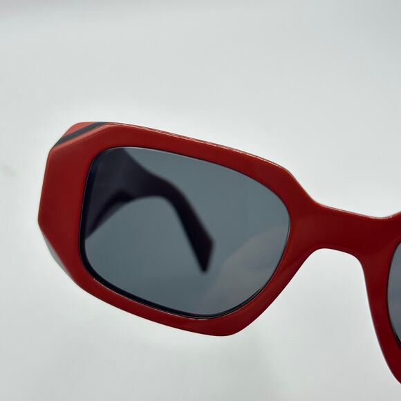 PRADA Symbole Diamond Rectangle Sunglasses Fiery Orange Red PR 17WS - Picture 14 of 14